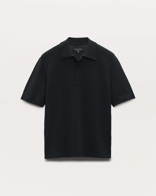 Knit Polo Shirt - Black
