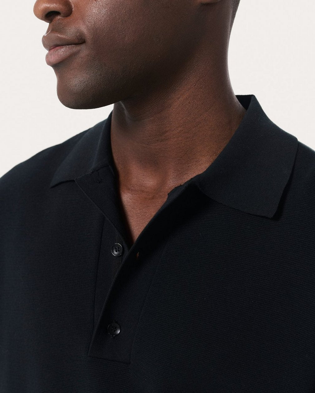 Knit Polo Shirt - Black