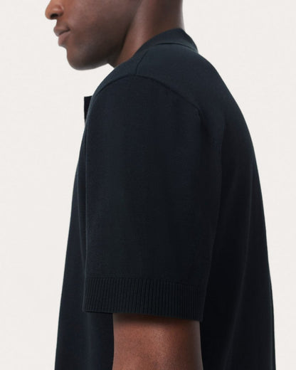 Knit Polo Shirt - Black