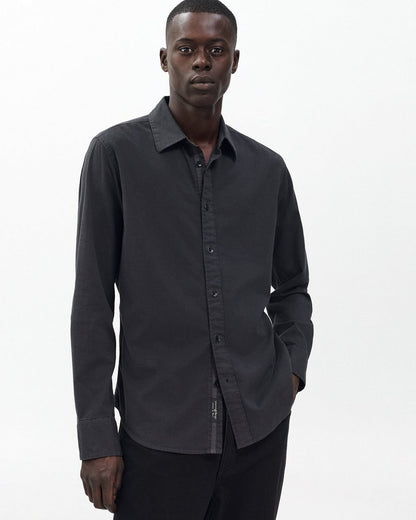 Tomlin Stretch Dobby Shirt - Charcoal Grey