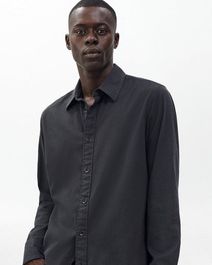 Tomlin Stretch Dobby Shirt - Charcoal Grey