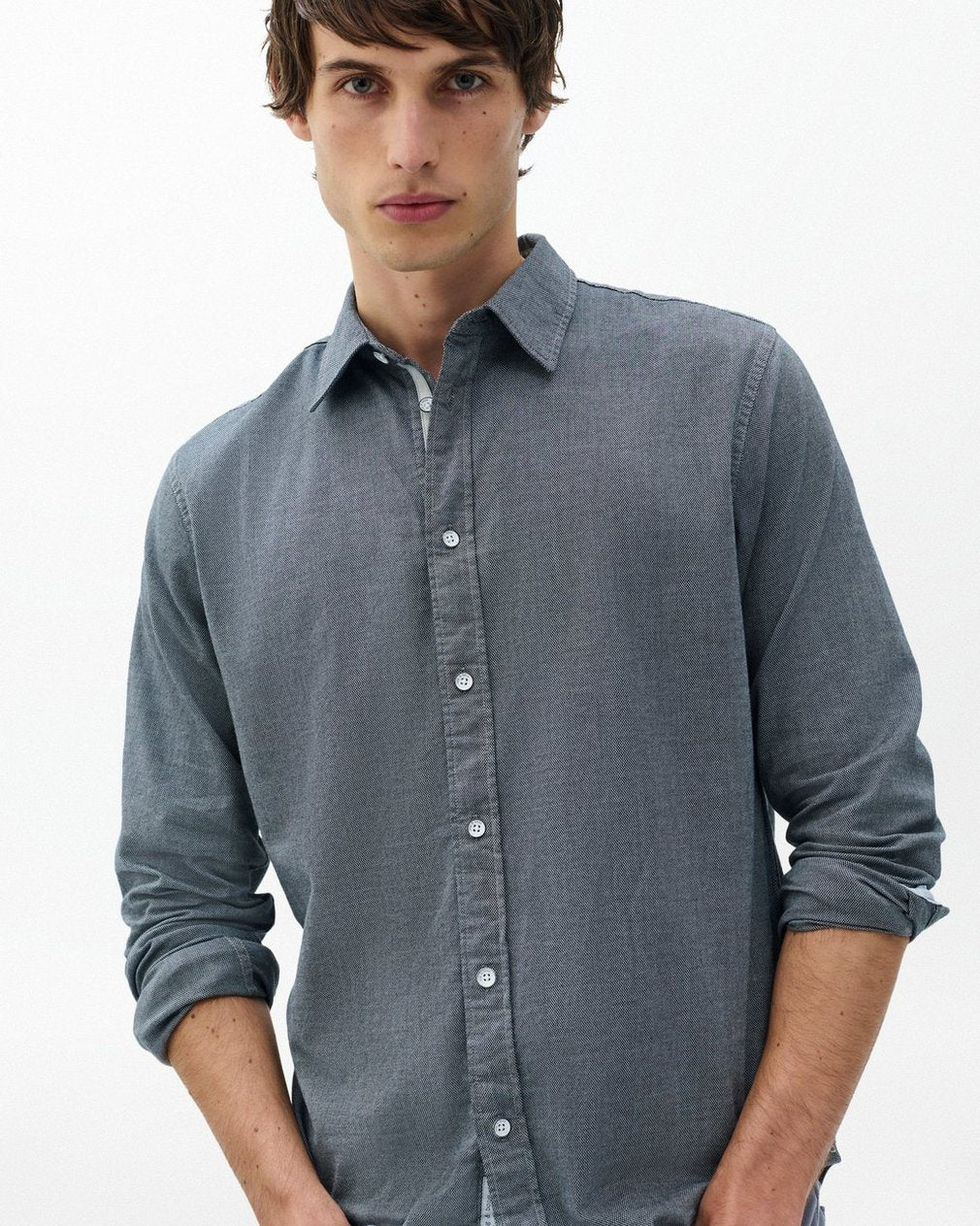 Tomlin Stretch Dobby Shirt - Sky Blue