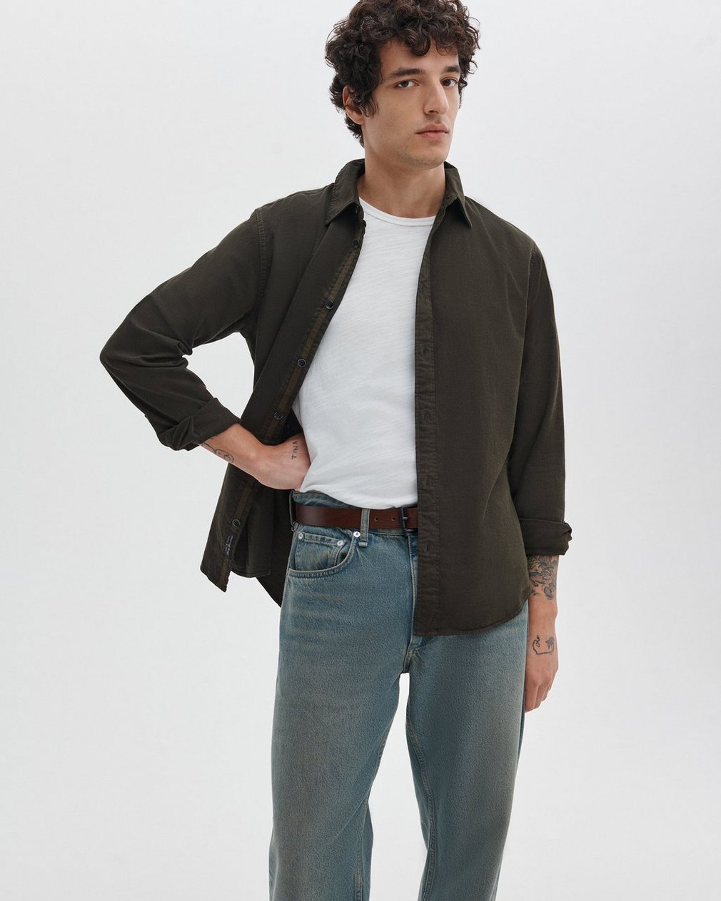 Tomlin Stretch-Cotton Dobby Shirt - Army
