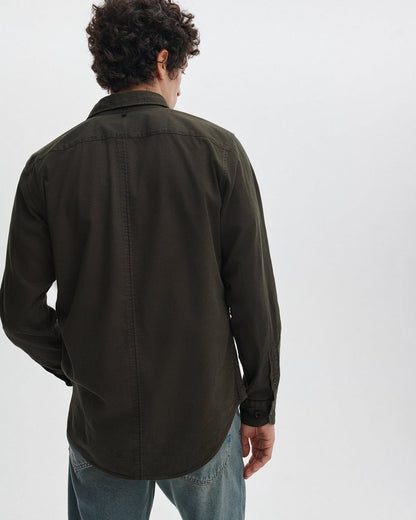 Tomlin Stretch-Cotton Dobby Shirt - Army