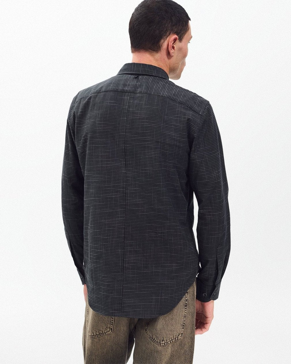 Tomlin Crosshatch Shirt - Black/Grey