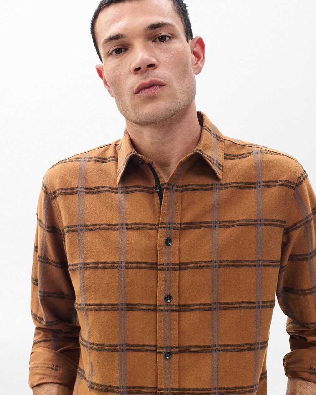 Tomlin Brushed Oxford Shirt - Rust