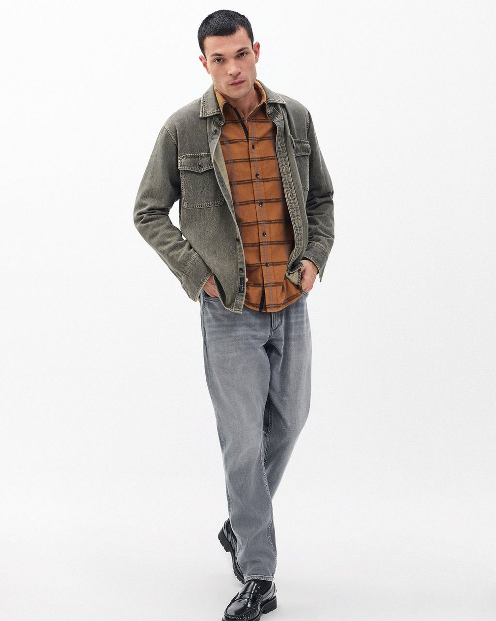 Tomlin Brushed Oxford Shirt - Rust