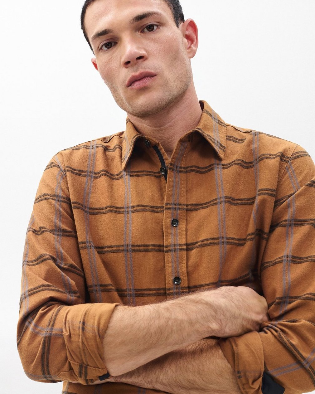 Tomlin Brushed Oxford Shirt - Rust