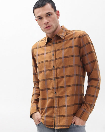 Tomlin Brushed Oxford Shirt - Rust