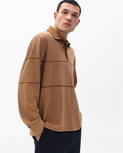 Washed Cotton Rugby Shirt - Washed Brown