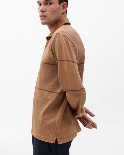 Washed Cotton Rugby Shirt - Washed Brown