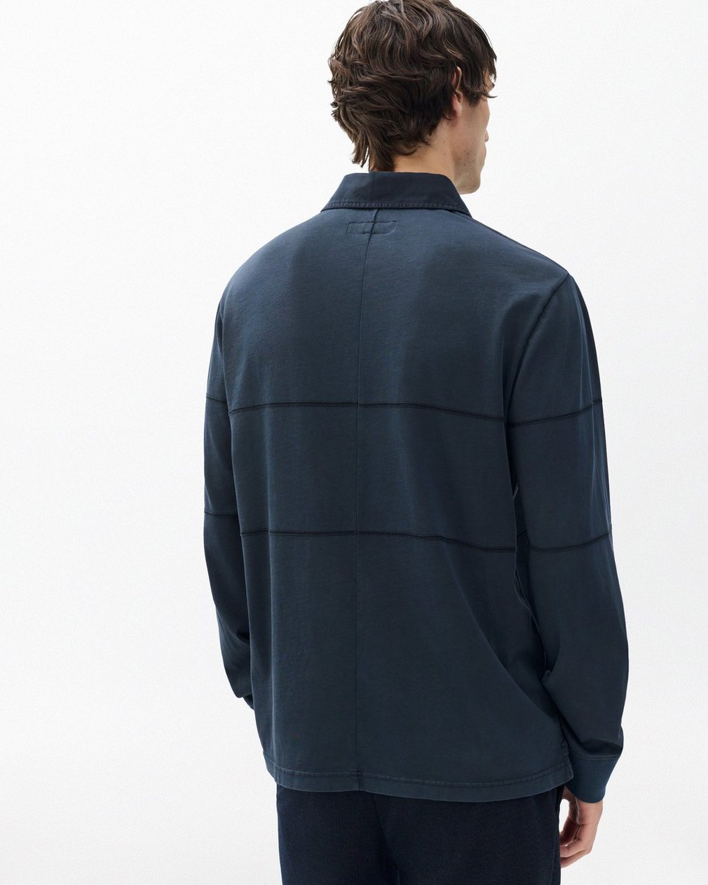 Washed Cotton Rugby Shirt - Washed Black