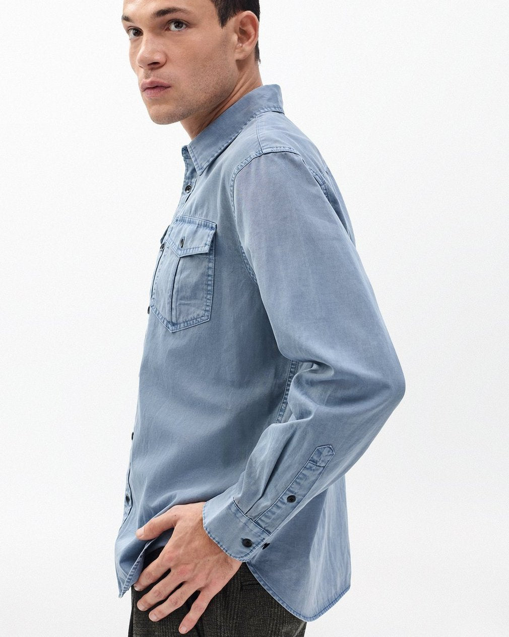 Finch Military Shirt - Workwear Blue