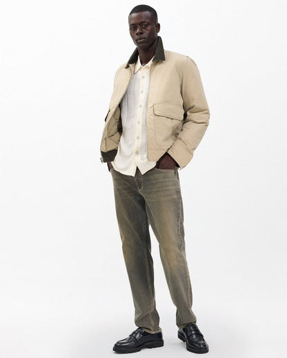 Dalton Windowpane Knit Shirt - Ivory