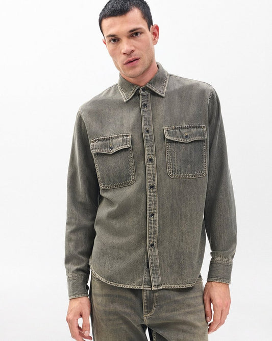 Jack Infuse Denim Shirt - Grey Olive