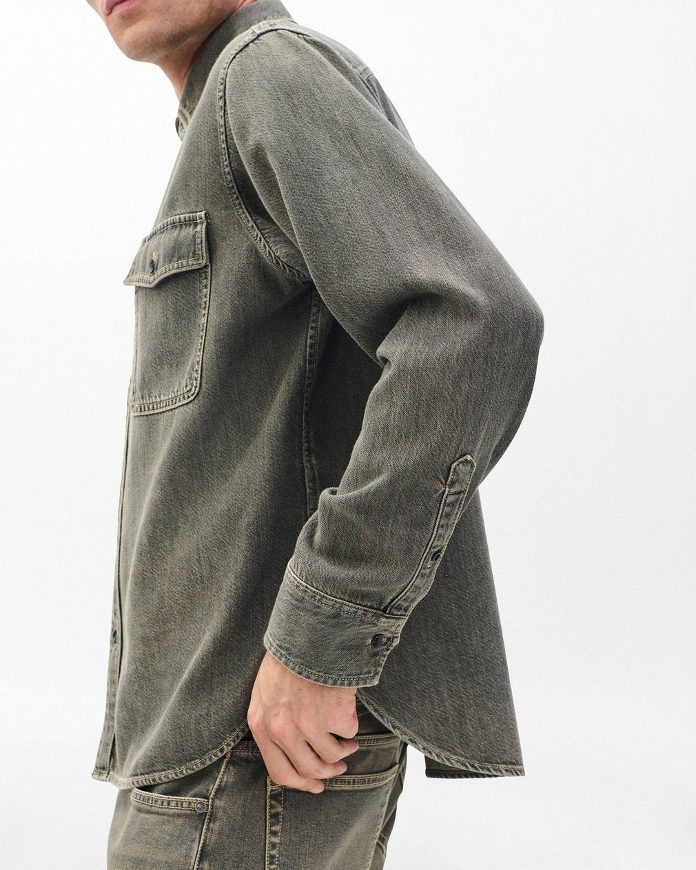 Jack Infuse Denim Shirt - Grey Olive