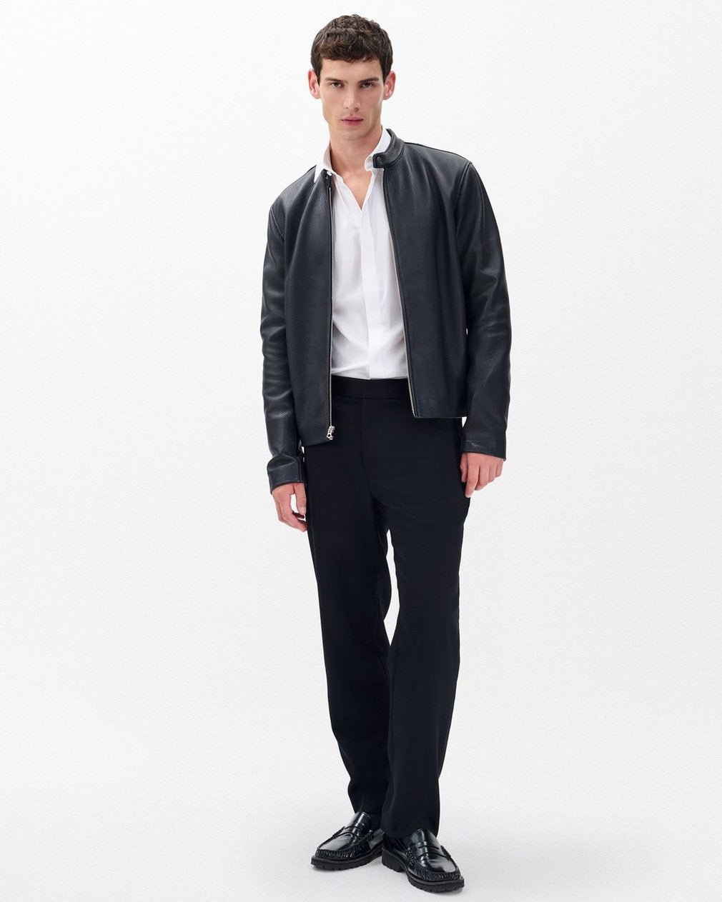 Patrick Poplin Tuxedo Shirt - White