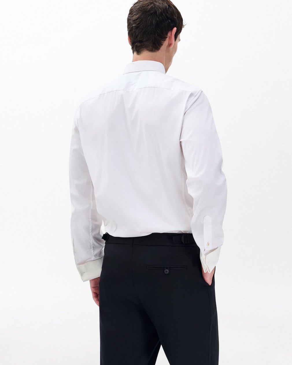 Patrick Poplin Tuxedo Shirt - White
