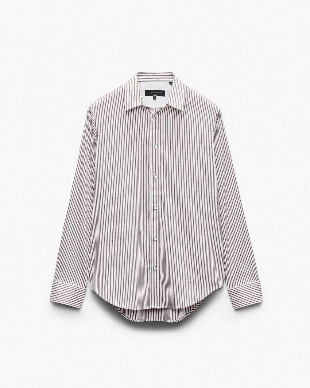 Patrick Poplin Shirt - Coffee Stripe