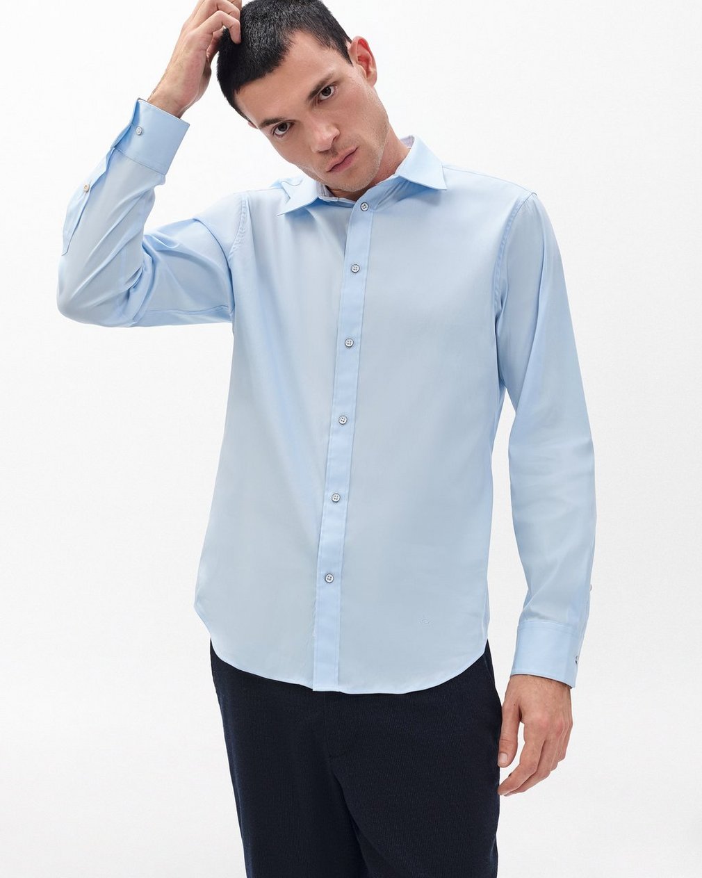 Patrick Poplin Shirt - Light Blue