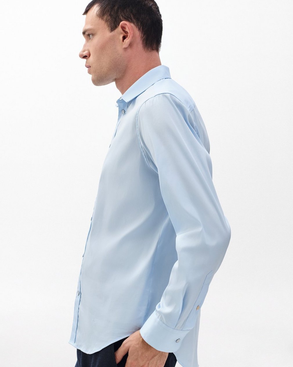 Patrick Poplin Shirt - Light Blue