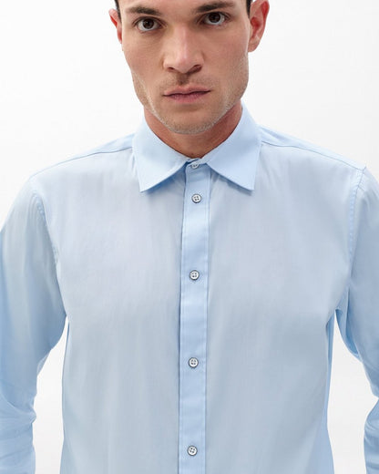 Patrick Poplin Shirt - Light Blue
