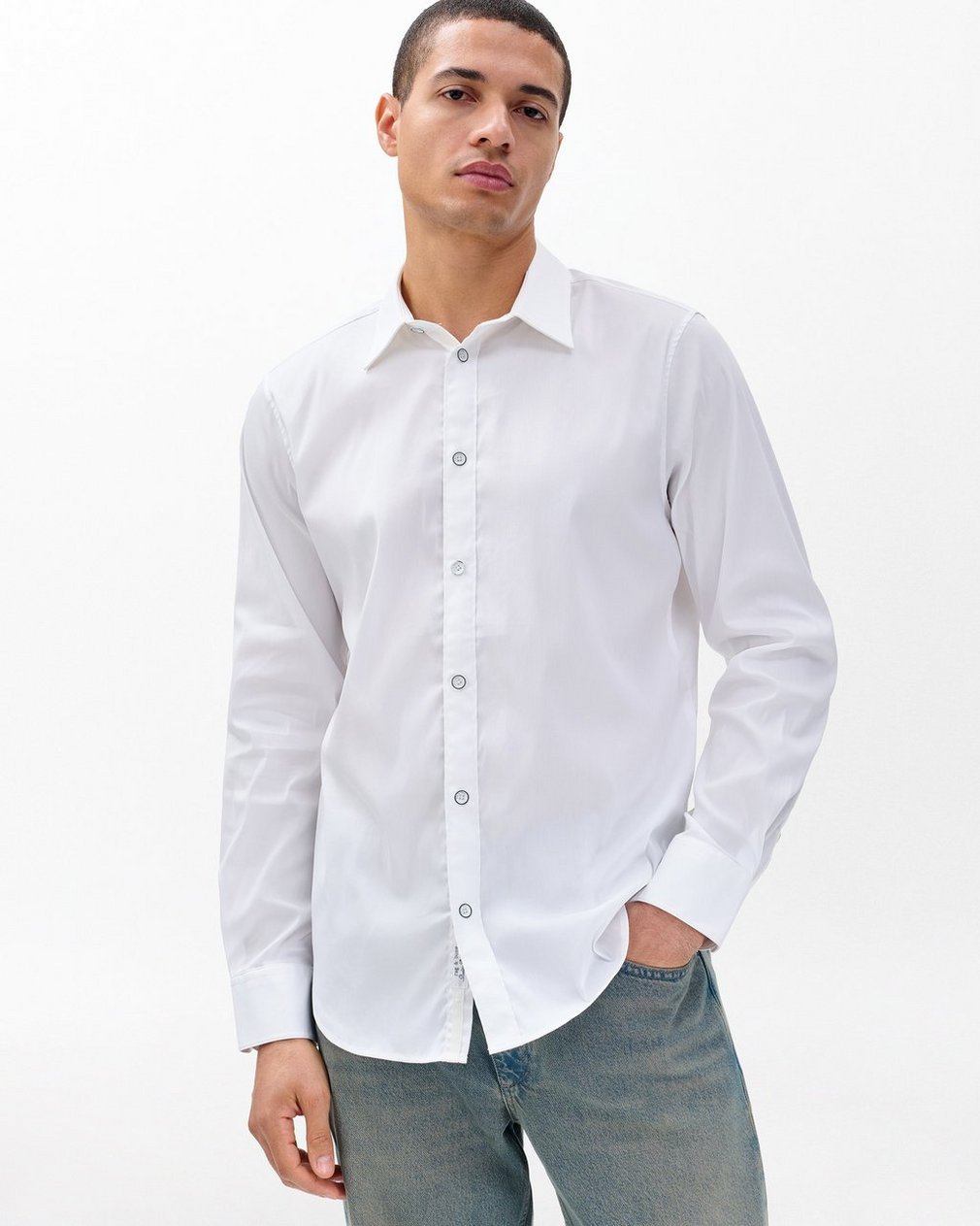 Patrick Poplin Shirt - White