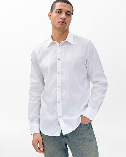 Patrick Poplin Shirt - White