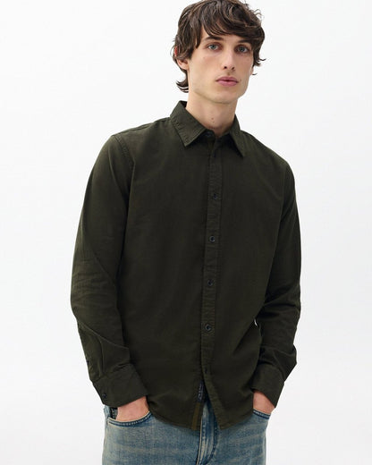 Tomlin Stretch Dobby Shirt - Forest Green