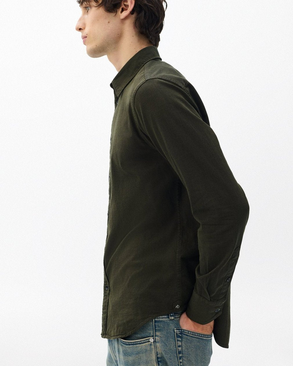 Tomlin Stretch Dobby Shirt - Forest Green