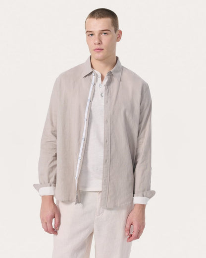 Finch Linen-Blend Shirt - Chime Grey