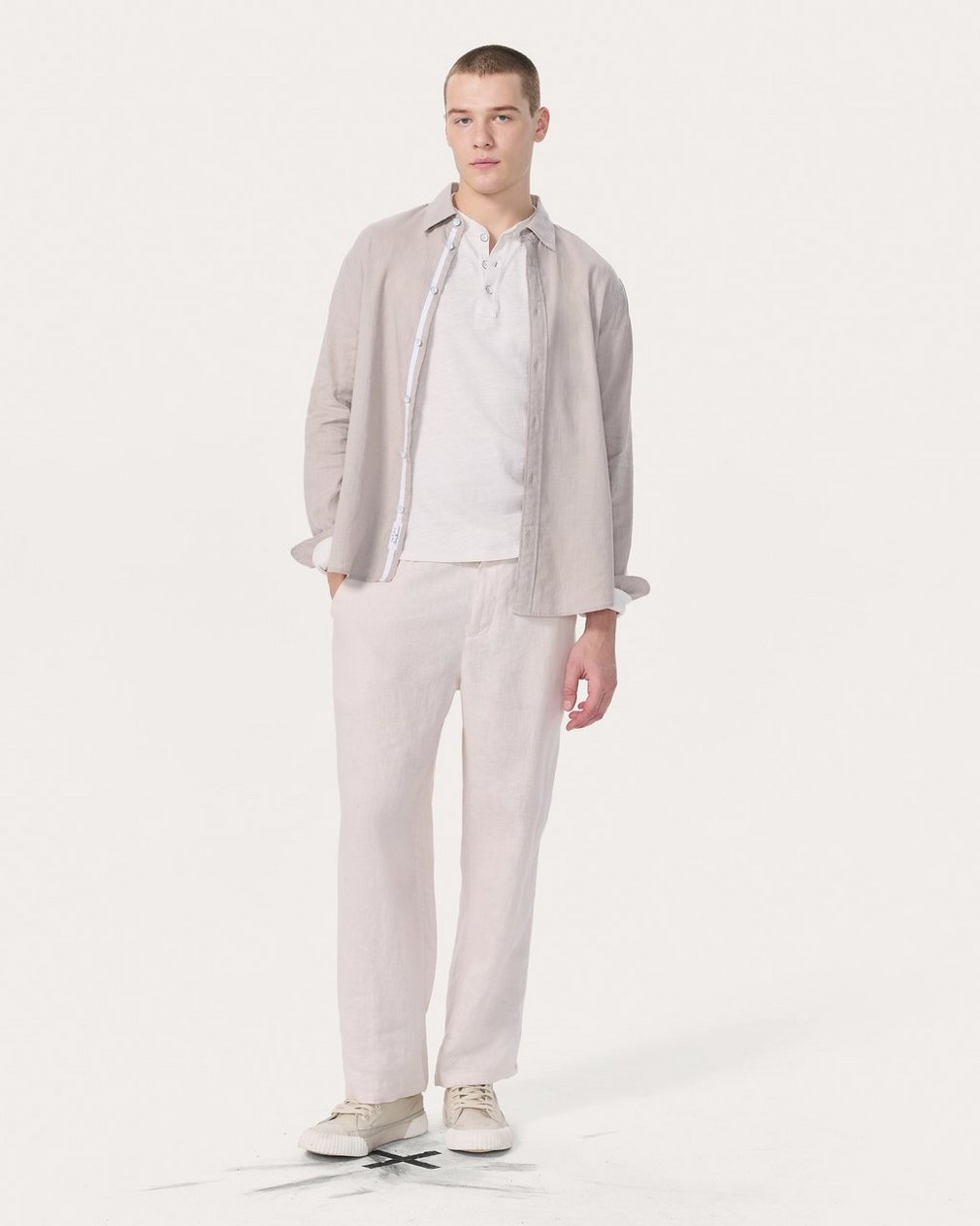 Finch Linen-Blend Shirt - Chime Grey