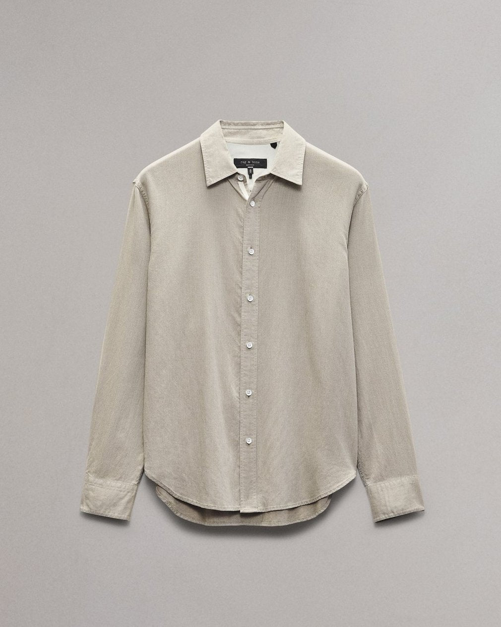 Finch Textured Striped Shirt - Khaki Stripe
