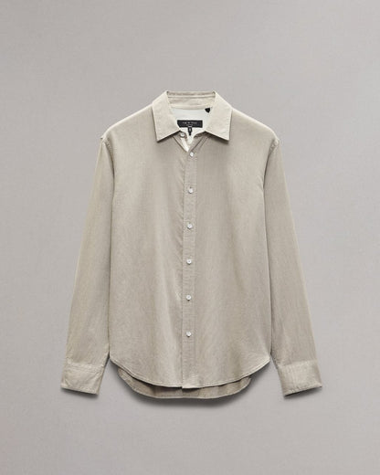 Finch Textured Striped Shirt - Khaki Stripe