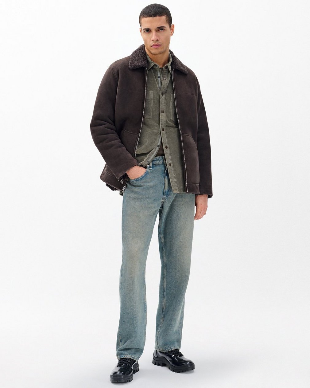 Corduroy CPO Overshirt - Dark Green