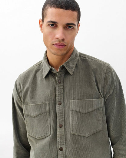 Corduroy CPO Overshirt - Dark Green