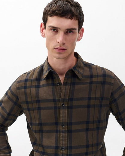 Tomlin Plaid Flannel Shirt - Stonewall