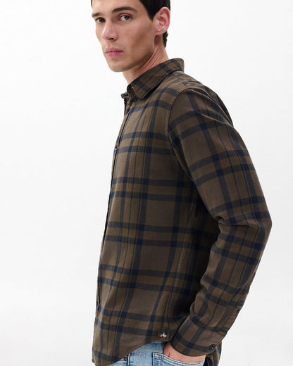 Tomlin Plaid Flannel Shirt - Stonewall