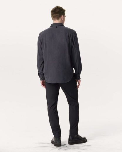 Finch Striped Cotton Gauze Shirt - Dark Grey