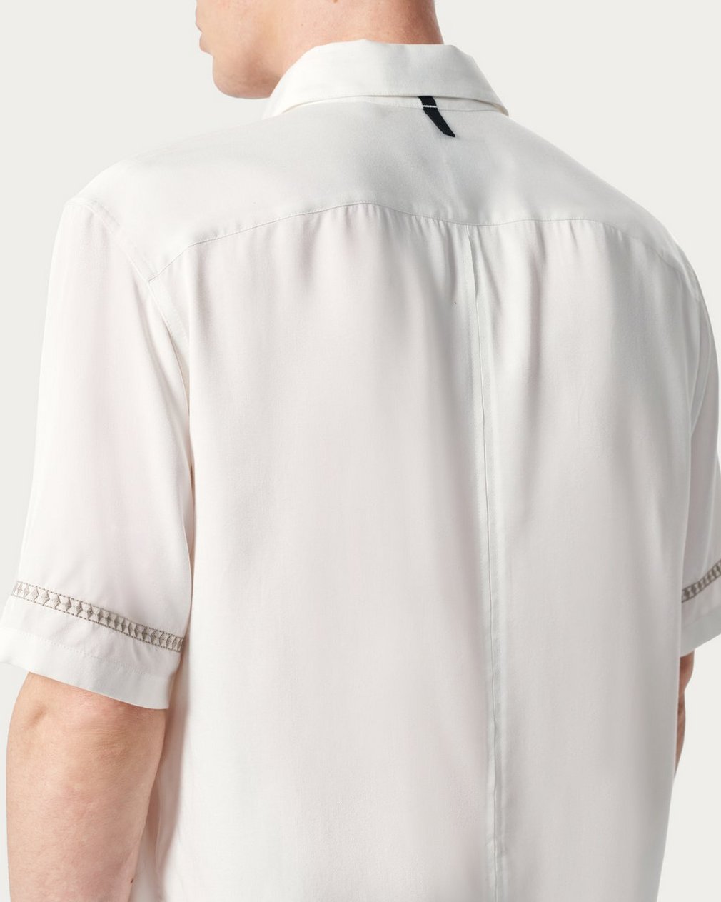 Dalton Embroidered Shirt - White Ezra Stripe