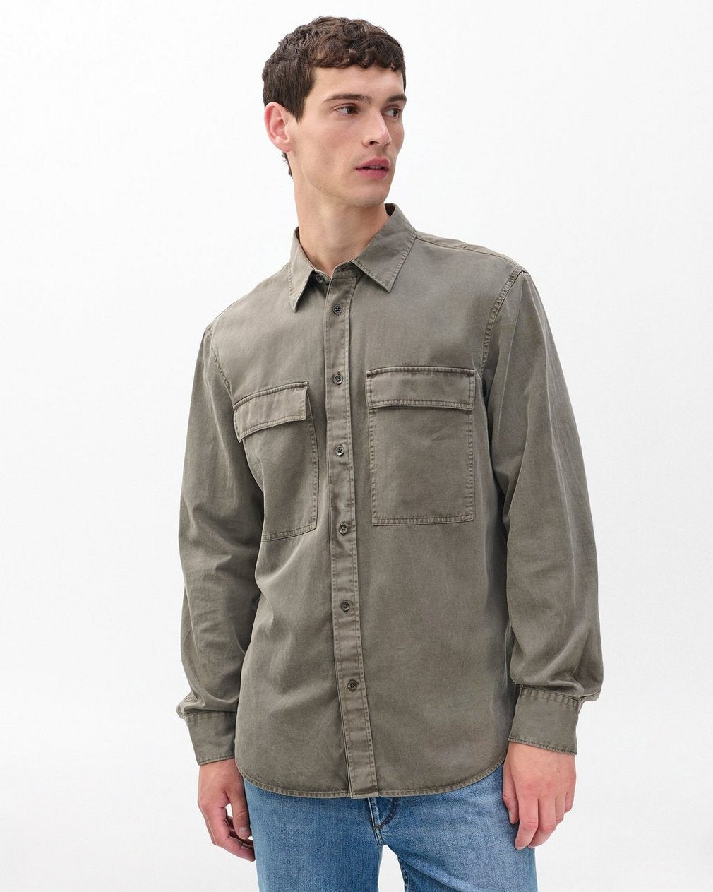 Finch Overdyed Shirt - Brown