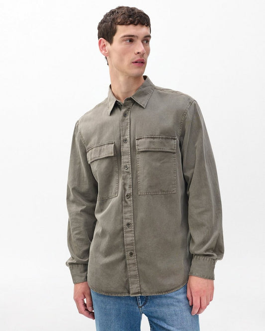 Finch Overdyed Shirt - Brown