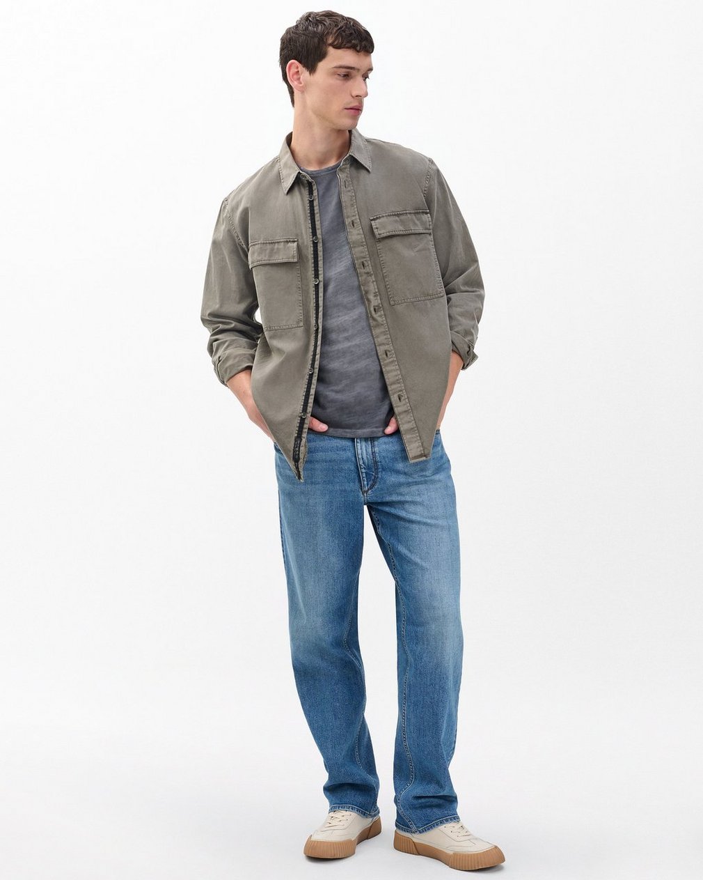 Finch Overdyed Shirt - Brown