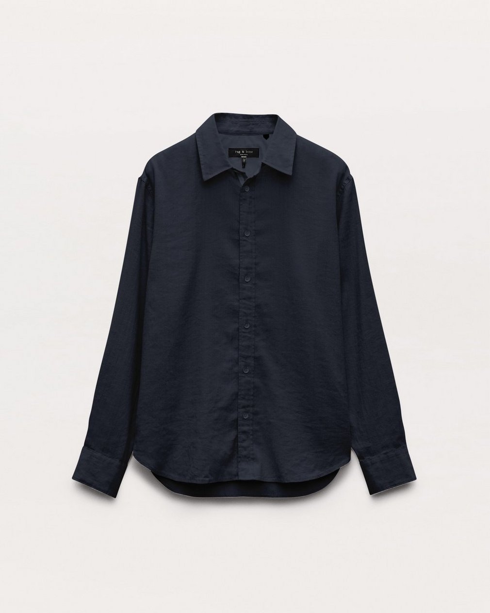 Finch Linen-Blend Shirt - Black