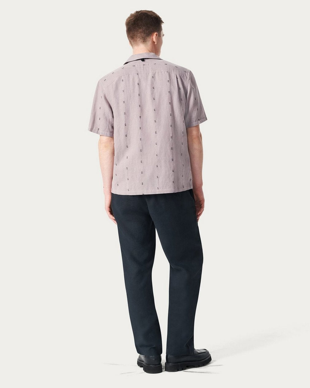Avery Embroidered Camp Shirt - Gull Remi Stripe