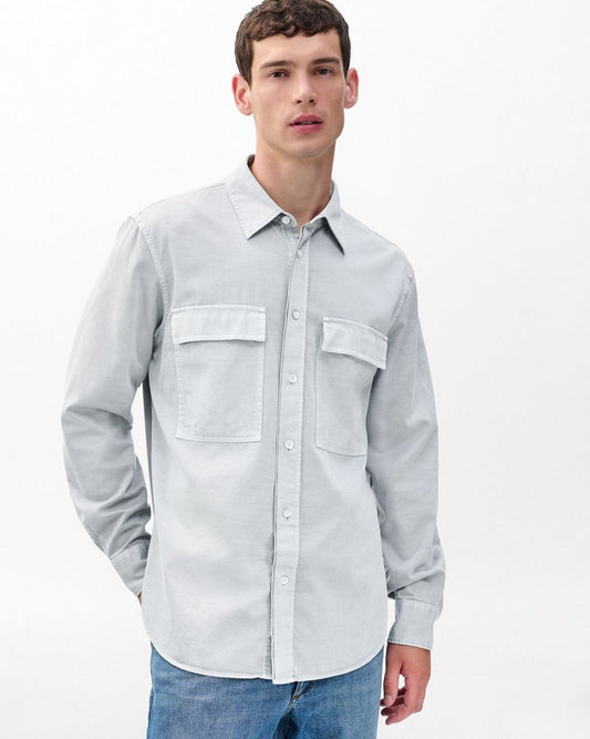 Finch Overdyed Shirt - Grey Ice