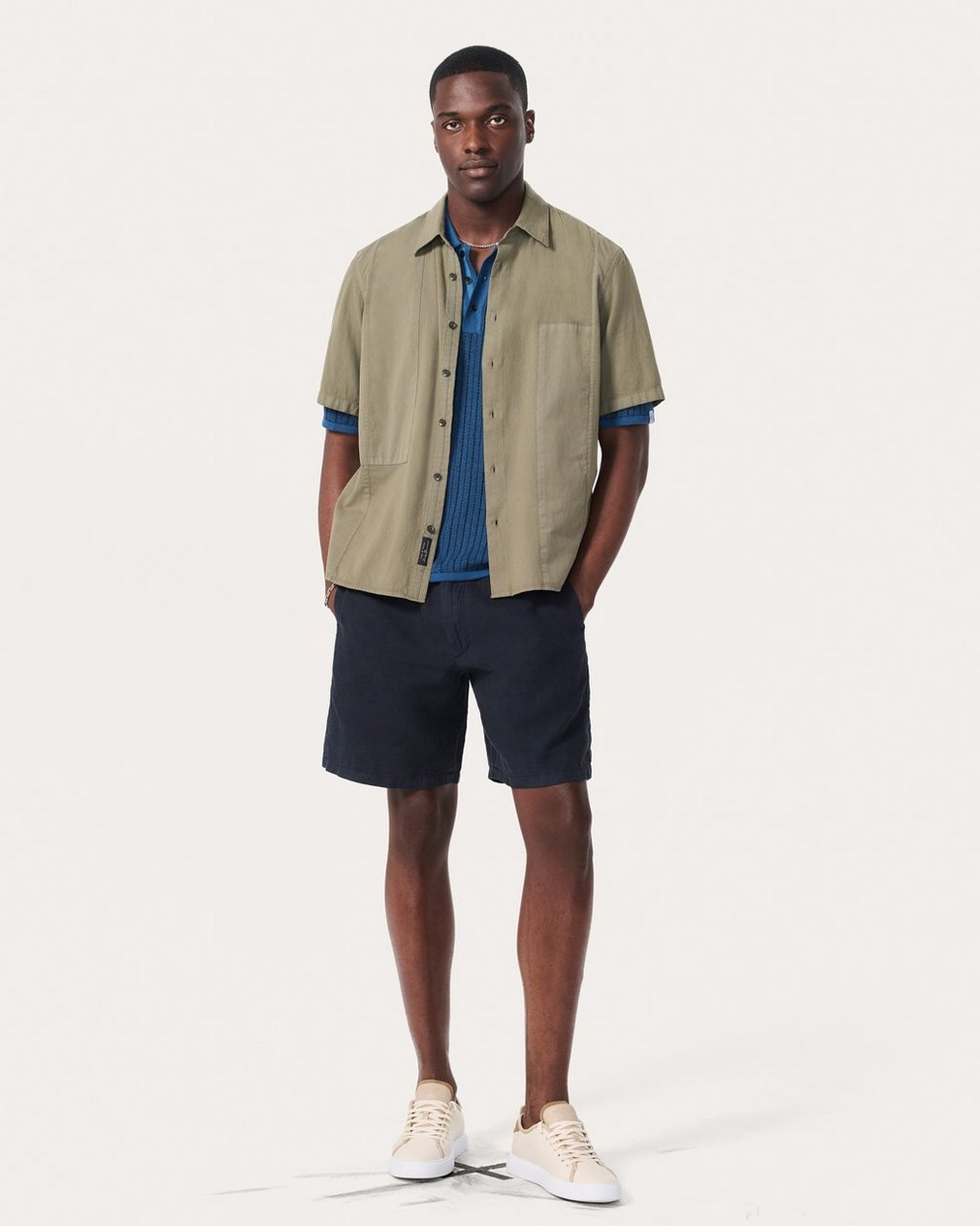 Dalton Patchwork Shirt - Burnt Olive