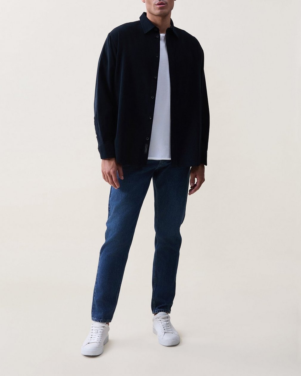 Mateo Cotton Corduroy Shirt - Black