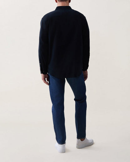 Mateo Cotton Corduroy Shirt - Black
