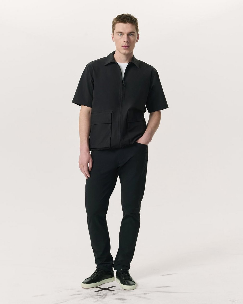 Breaker Relaxed Fit Utility Overshirt - Black